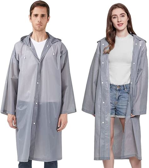 Cosowe Regenponcho Regenmantel für Damen Herren 2 Stück