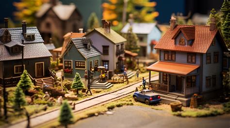 Tranquil Miniature Village In Warm Afternoon Light Photo | JPG Free ...