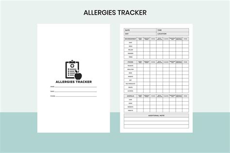 Allergies Tracker Free Template 35104832 Vector Art At Vecteezy