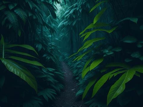 Premium Ai Image Jungle Background