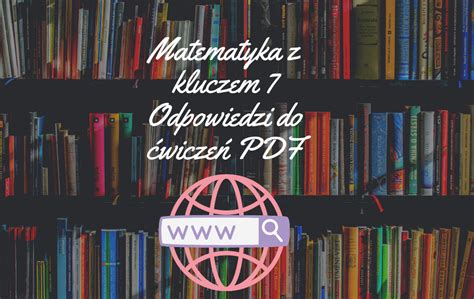 Matematyka Z Kluczem Odpowiedzi Do Wicze Pdf Do Pobrania