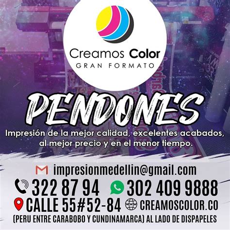 Pendones Medellin Impresion De Pendon Creamos Color Gran Formato