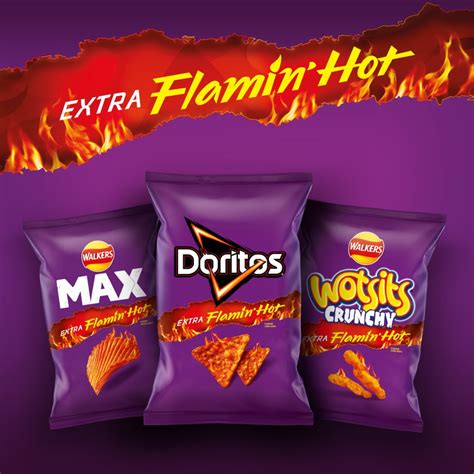 Wotsits Crunchy Extra Flamin Hot Sharing Bag Crisps 60g PMP BB