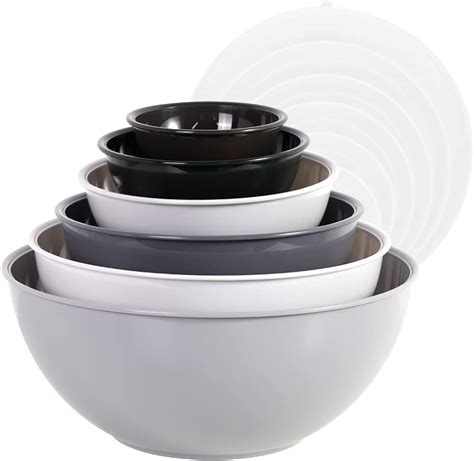 Amazon Boxedhome Bpa Free Plastic Round Mixing Bowl With Lids