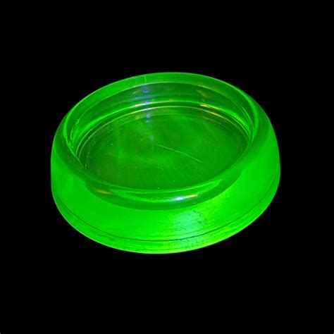 Vintage Green Uranium Depreciation Glass By Hazel Atlas Furniture Coaster Caster Made To