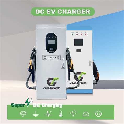 Kw Dc Dual Connector Led Screen Ev Charger Piles Fast Ev Dc