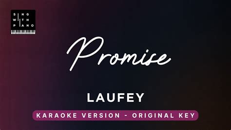 Promise Laufey Original Key Karaoke Piano Instrumental Cover With