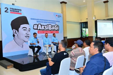 Aksi Sahabat Gibran Gelar Simulasi Program Makan Siang Gratis Di