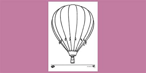 First Hot Air Balloon Colouring Sheet Colouring Sheets