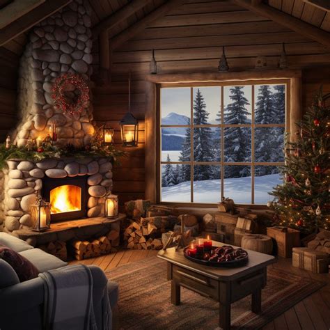 Christmas Cabin In Cabin Christmas Decor Christmas Living Rooms