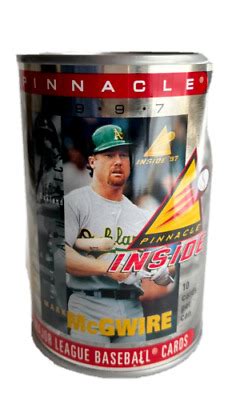 Pinnacle Inside 1997 Mark McGwire Cards In A Can Oakland Athletics