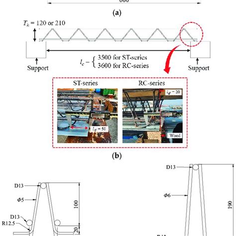 Details Of Each Lattice Truss Girder Units In Mm A Section Of