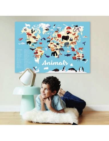 Poppik Animaux De Monde Poster P Dagogique Stickers