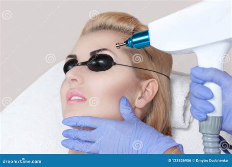 Laser Tattoo Removal On Woman`s Eyebrows Stock Photo - Image of girl ...