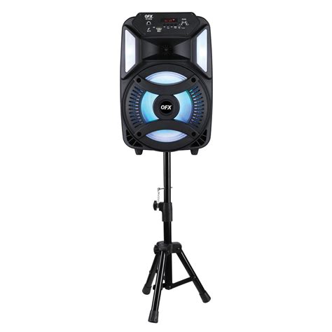 Qfx Pbx804sm 8 Inc Bluetooth Party Speaker W Stand And Mic Electro