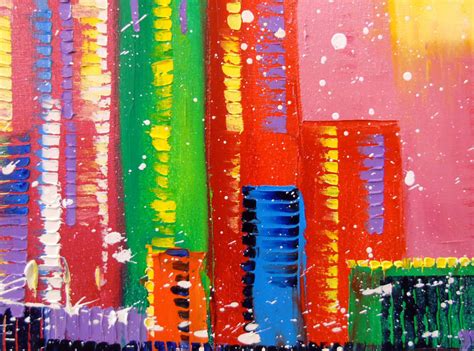 The City Of Happy People Paintings By Olha Darchuk Artist