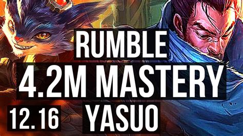 Rumble Vs Yasuo Mid M Mastery Games Legendary Kr