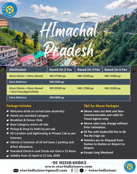 Himachal Pradesh Tour Package By Star India Tours