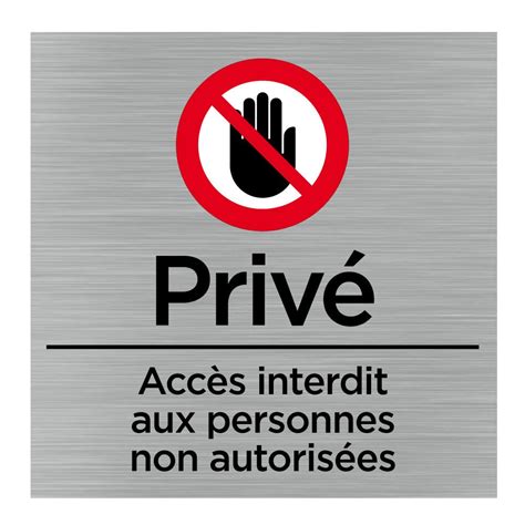 Pictogramme Privé Accès interdit aux personnes non autorisées Q1064