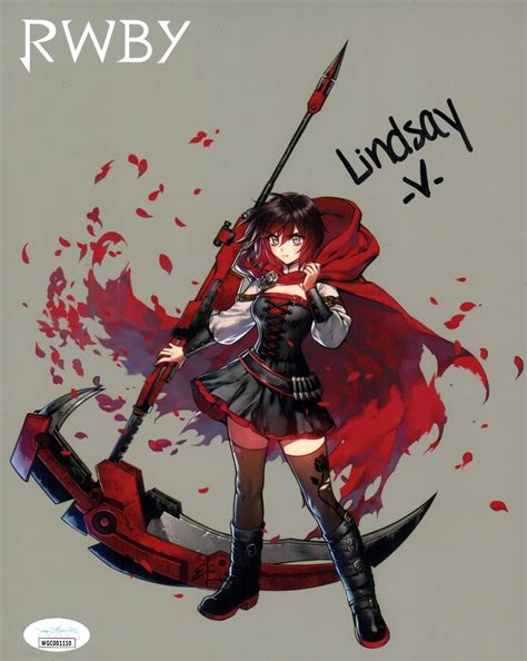 Lindsay Jones RWBY 8x10 Signed Photo JSA Certified Autograph