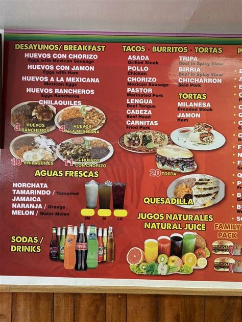 Menu At Taco Loco Mexican Restaurant Gardena