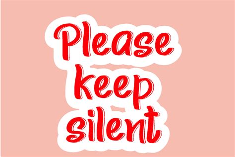 Please Keep Silent Quotes Design Graphic by eyeaglestudio · Creative ...