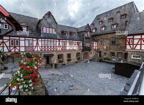 Youth hostel built in Bacharach castle schloss, Gemany Stock Photo - Alamy