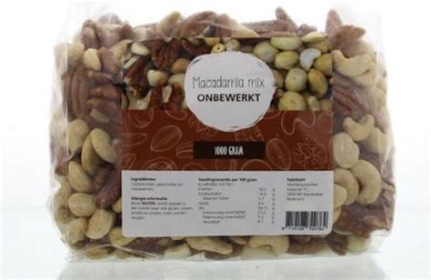 Mijnnatuurwinkel Macadamia Mix Onbewerkt 1 Kg Bol