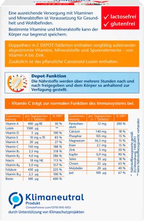 Doppelherz A Z Depot Tabletten St G Dauerhaft G Nstig Online