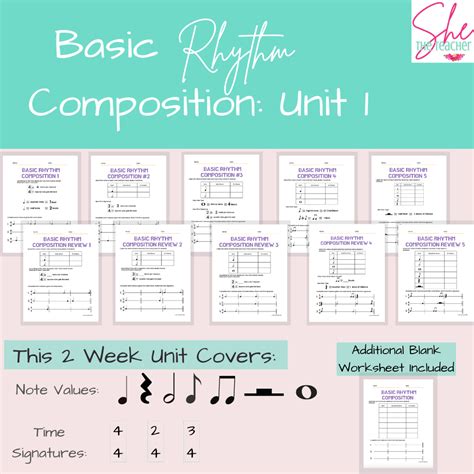 Music Theory Worksheets: 1 Great Method of Teaching Rhythm to Beginners - She The Teacher