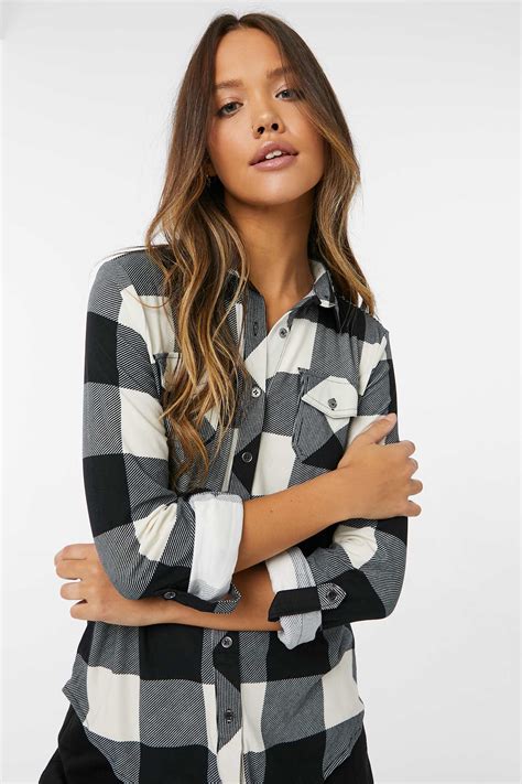 Long Plaid Shirt Ardene