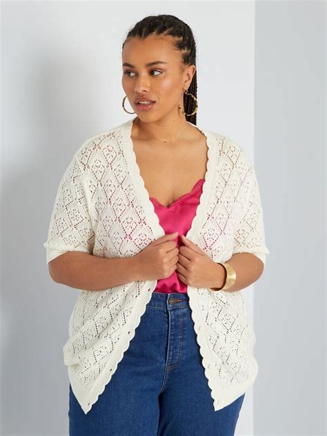 Gilet En Maille Crochet Blanc Kiabi 1000€