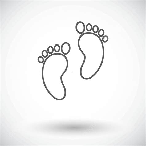 Foot Icon Abstract Design Feet Walking Simple Vector, Abstract Design ...