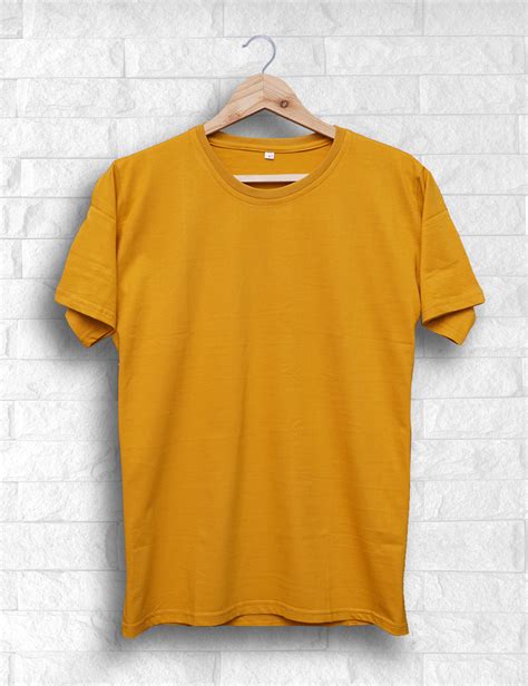 Mustard Yellow Plain T Shirt Ynt Store