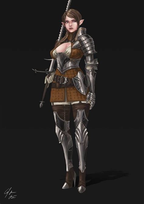 Elf Mercenary By Cj Backman On Deviantart Fantasy Female Warrior Elf