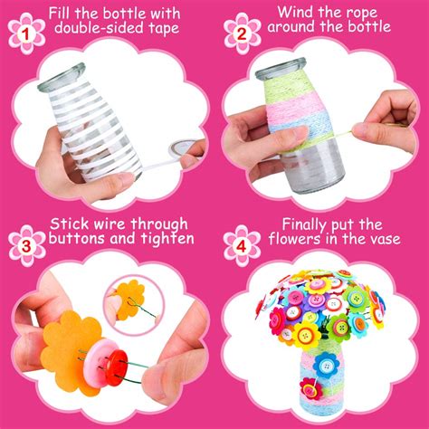 Dikence Art Craft Kits Toy for 5-10 Year Old Girls Boys, DIY Flower ...