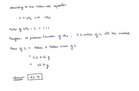 [solved] For The Reaction C 2h2 Ch4 How Many Grams Of Carbon Are Course Hero