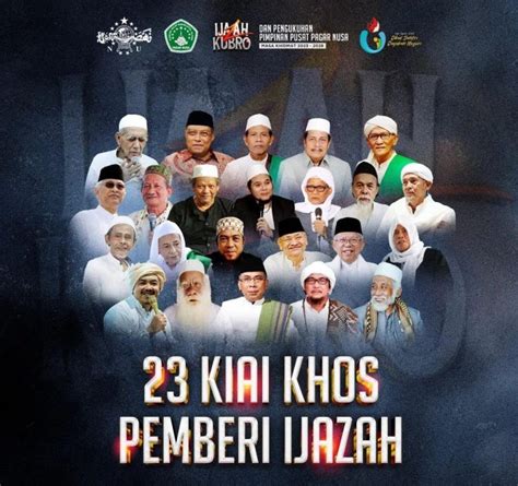 23 Kiai Khos Pemberi Ijazah Dalam Ijazah Kubro Pagar Nusa Pagar Nusa