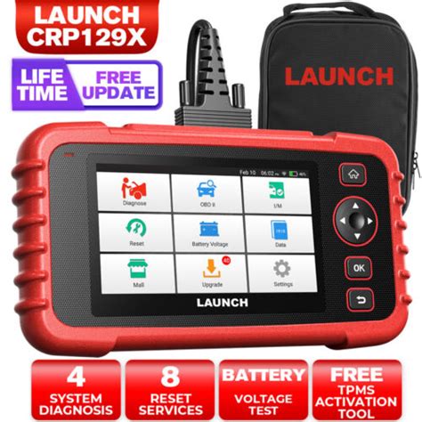 2024 Launch X431 Crp129x Obd2 Scanner Abs Srs Engine Diagnostic Tool