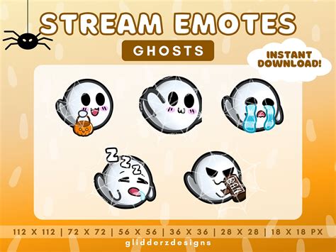 Halloween Ghost Emote Twitch Twitch Halloween Emotes Emote Etsy In 2022 Cute Ghost