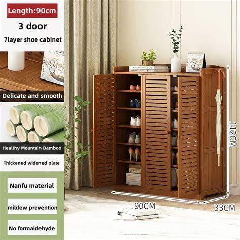 shoe cabinet wooden  door multi functional shelf shoe storage
