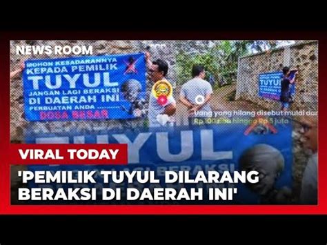 RESAH UANG HILANG TERUS WARGA CIAMIS PASANG SPANDUK TUYUL DILARANG