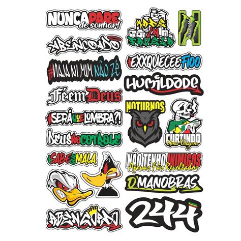 Cartela Adesivos Personalizados Carro Moto Bike Cross Nº 19 Shopee Brasil