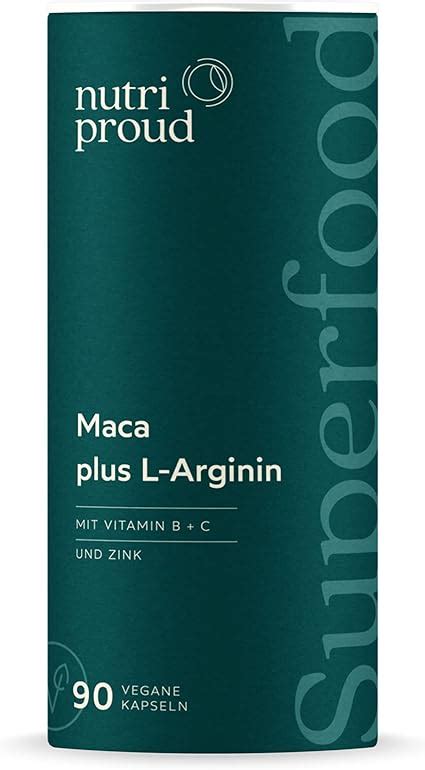 Maca Kapseln Hochdosiert L Arginin Rein Pflanzlich Zink Maca