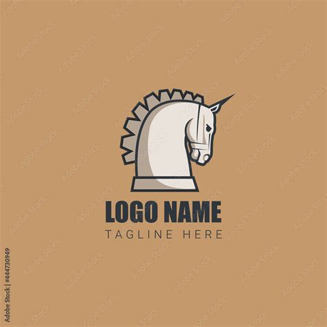 Chess horse logo. Corporate logotype horse vector image. Creative Chess ...