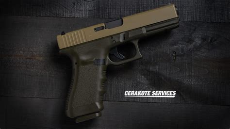 Glock 17 Gen 3 OD Green Pistol FDE Slide Cerakote Services