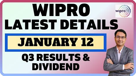 Wipro Q Results And Dividend Wipro Share Latest News Youtube