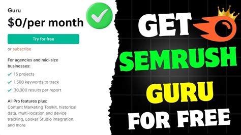 Semrush Free Premium Account 2024 How To Get Semrush Pro For Free 2024