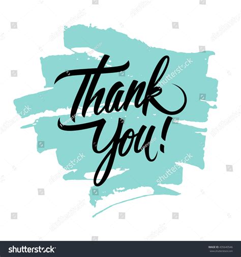 Thank You Handwritten Inscription Brush Stroke Stock Vector Royalty Free 435640546 Shutterstock