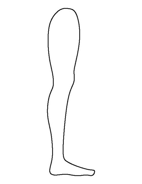 Leg Pattern Use The Printable Outline For Crafts Creating Stencils